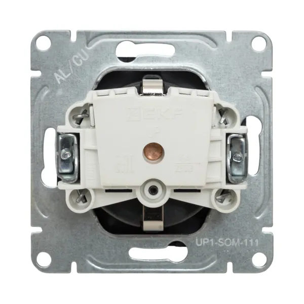 Механизм розетки, 16А, с заземлением, со шторками, мокко Эпика EKF