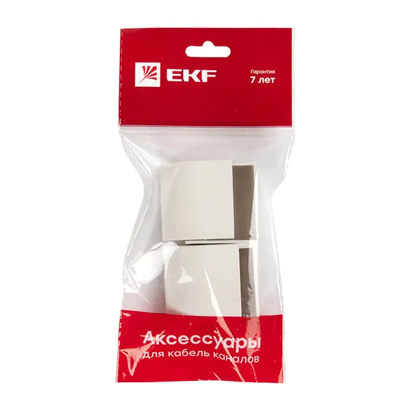 Заглушка (40х25) (4 шт) белая EKF-Plast