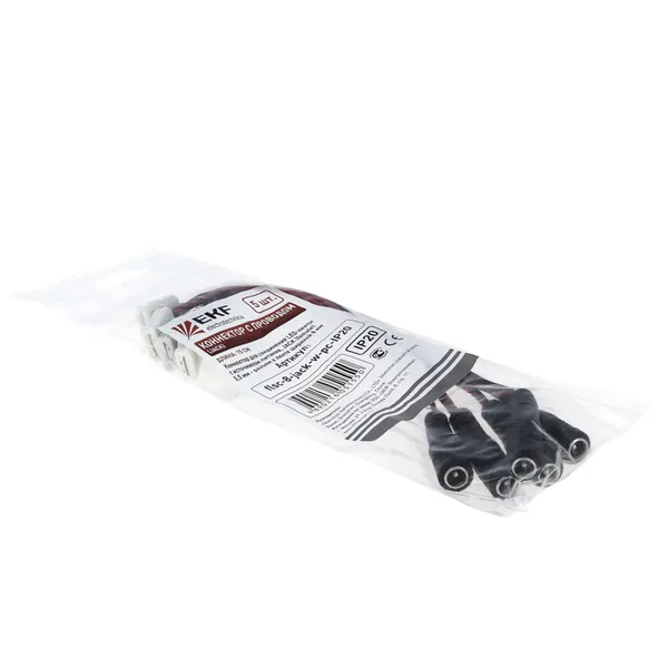 Коннектор для соединения LED-ленты шириной 8 мм (тип 3528) с источником питания (серия FD-E) (уп./5шт) EKF Proxima