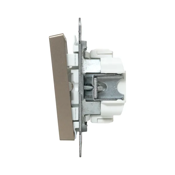 Механизм выключателя, двухклавишный, проходной, шампань Эпика EKF