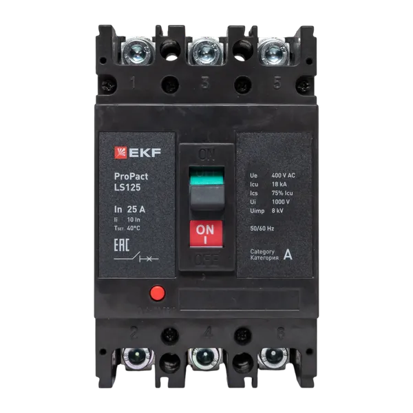 Автоматический выключатель LS125 18кА 3P 25А ProPact EKF