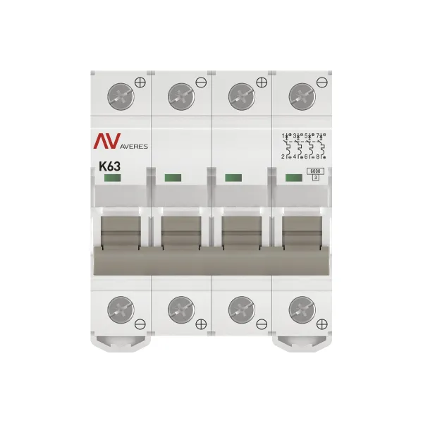 Выключатель автоматический AV-6 DC 4P 63A (K) 6kA EKF AVERES