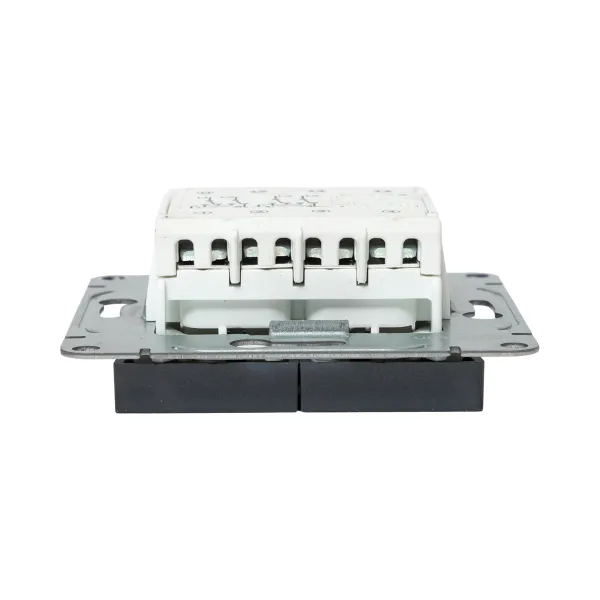 Механизм выключателя, двухклавишный, перекрёстный, графит Эпика EKF