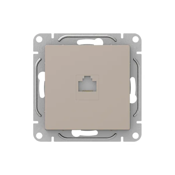 Механизм розетки RJ45 (cat5), кремовый Эпика EKF