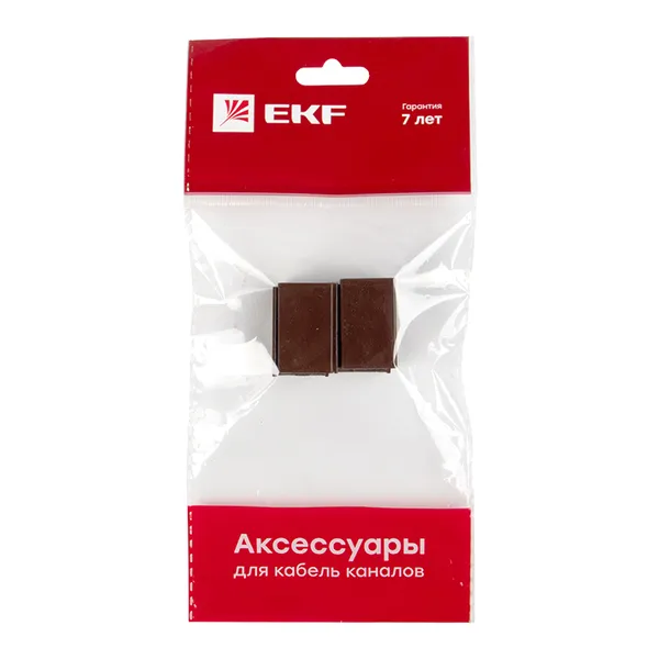 Соединитель (16х16) (4 шт) темное дерево EKF-Plast