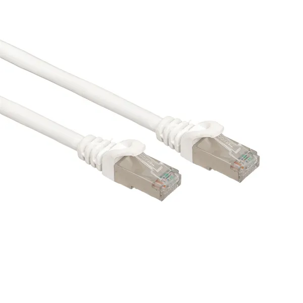 Патч-корд TERACOM CS Cat.6A экранированный S/FTP оболочка LSZH белый (0,5м)