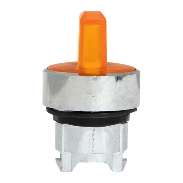 Исполнительный механизм переключателя ХB4 желтый на 3 положения с фиксацией, с подсветкой с короткой ручкой IP65 EKF