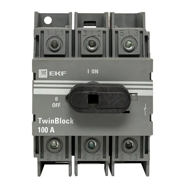 Рубильник 100A 3P c рукояткой управления для прямой установки TwinBlock EKF