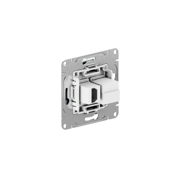 Механизм розетки HDMI+RJ45 (cat5), алюминий Эпика EKF