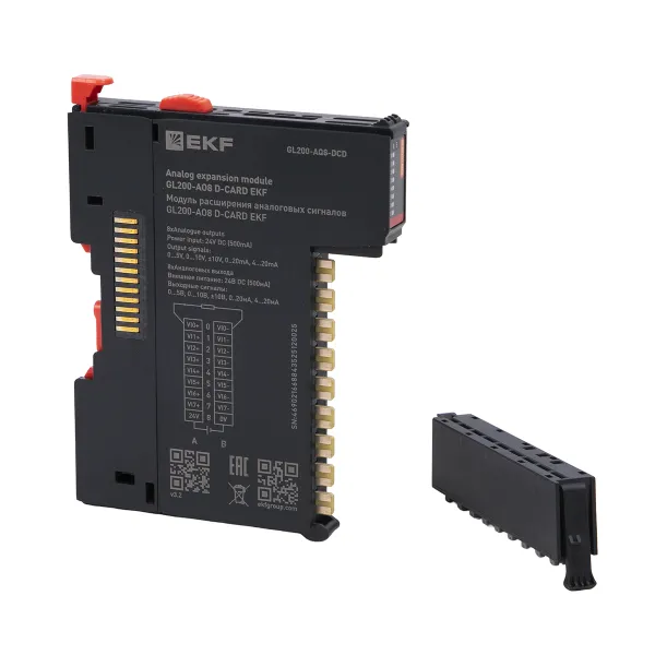 Модуль расширения аналоговых сигналов GL200-AO8 D-CARD EKF