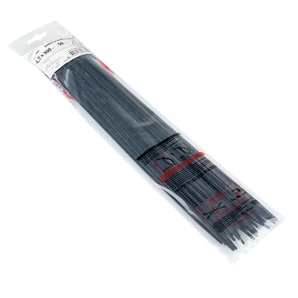 Хомут P6.6 стандартный (ч), 4.8x300 (50шт) FlexLock PROxima
