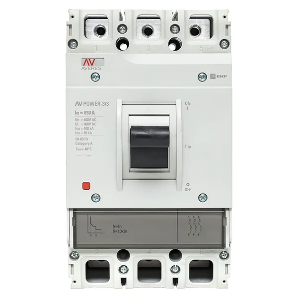 Автоматический выключатель AV POWER-3/3 630А 100kA TR EKF AVERES