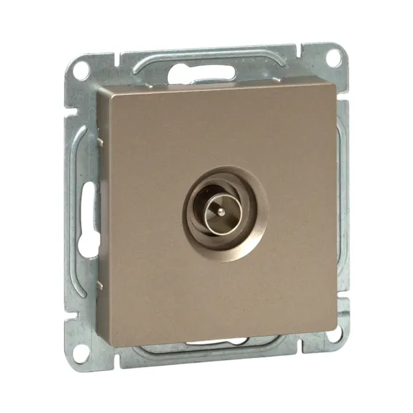 Механизм розетки TV, одиночная, шампань Эпика EKF