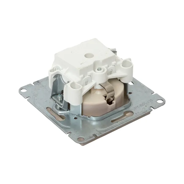 Механизм розетки, 16А, с заземлением, без шторок, кремовый Эпика EKF