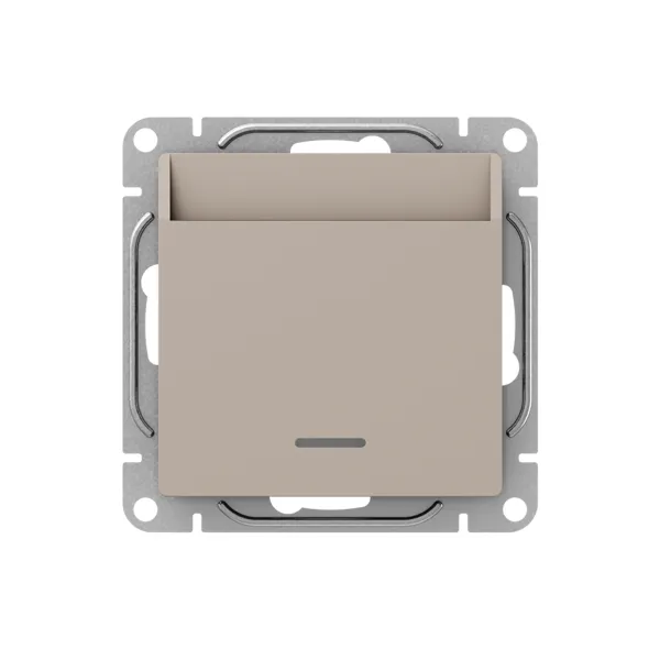 Механизм выключателя, карточный, с подсветкой, кремовый Эпика EKF