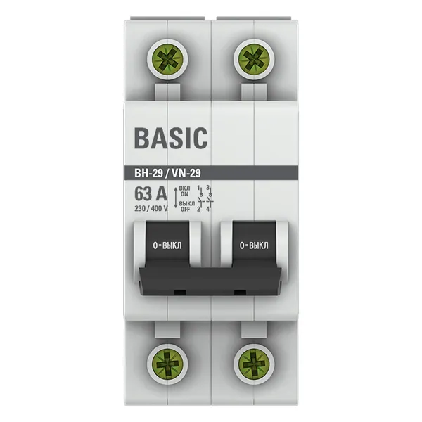 Выключатель нагрузки 2P 63А ВН-29 Basic