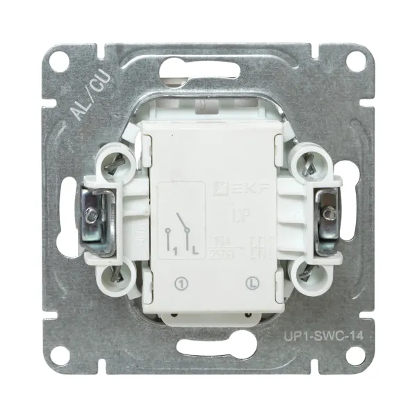 Механизм выключателя, одноклавишный, с подсветкой, шампань Эпика EKF