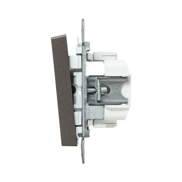 Механизм выключателя, одноклавишный, проходной, мокко Эпика EKF