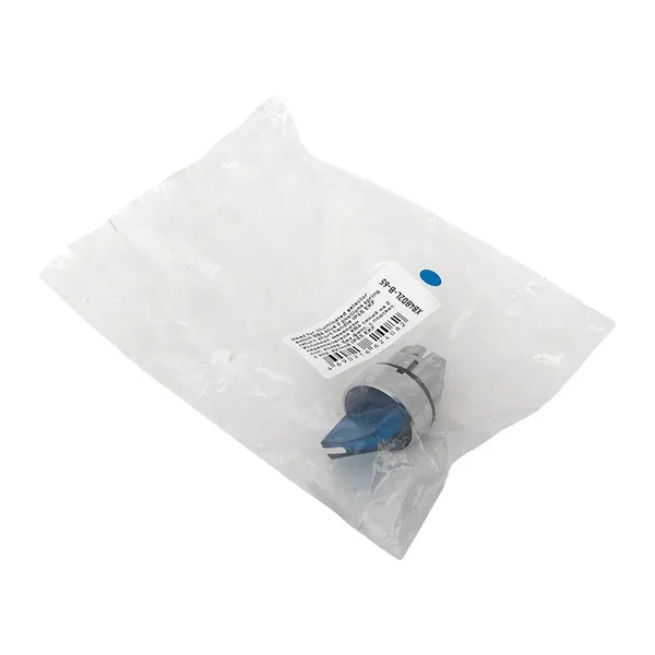 Исполнительный механизм переключателя ХB4 синий на 2 положения возвратный без фиксации, с подсветкой с короткой ручкой IP65 EKF