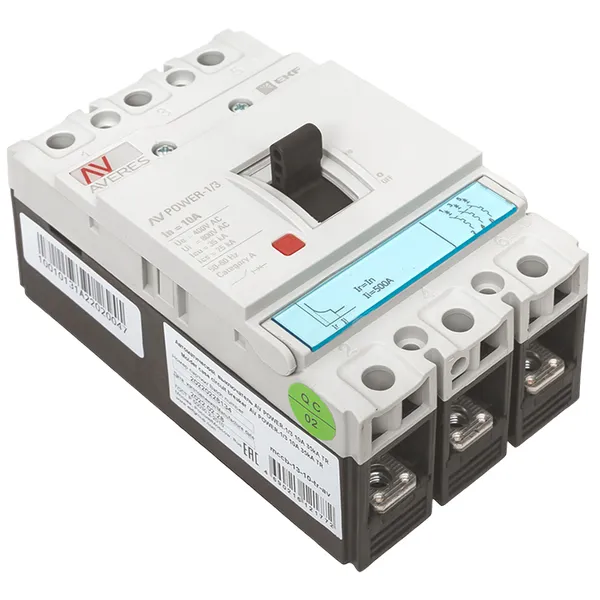 Автоматический выключатель AV POWER-1/3 10А 35kA TR EKF AVERES