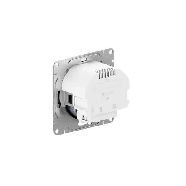 Механизм розетки с USB-A+С - 2шт, 16А, с заземлением, со шторками, алюминий Эпика EKF