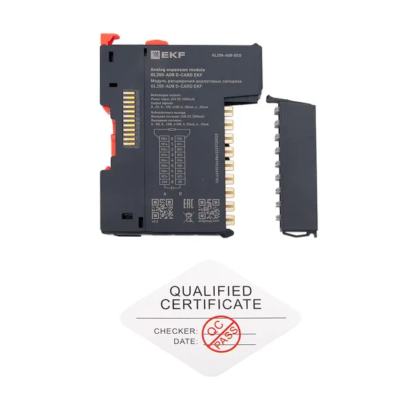 Модуль расширения аналоговых сигналов GL200-AO8 D-CARD EKF