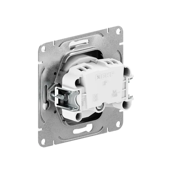 Механизм розетки, 16А, без заземления, без шторок, шампань Эпика EKF