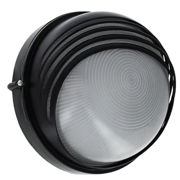 Светильник BLS-1107 черный/круг ресничка 100Вт IP54 EKF Basic