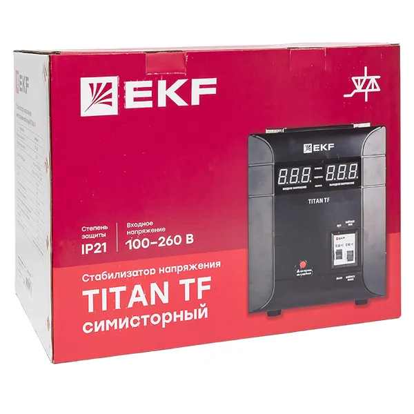 Стабилизатор напряжения симисторный напольного исполенияTITAN -TF-8000 EKF
