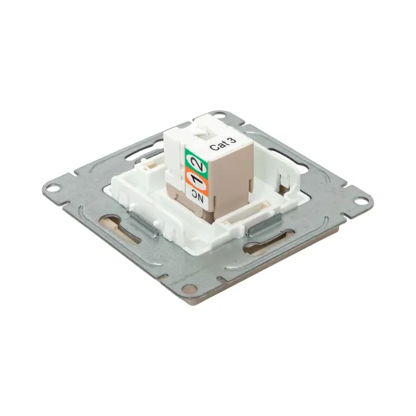 Механизм розетки RJ11, кремовый Эпика EKF