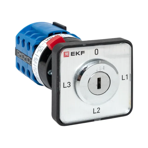 Переключатель кулачковый ПК-1-194 10А 4P с ключом для амперметра EKF PROxima