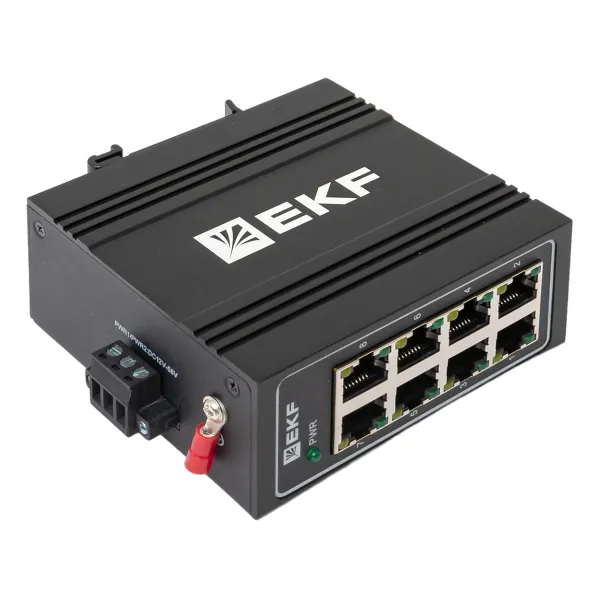 Промышленный неуправляемый коммутатор U-8T, 8 портов 10/100Base-T(X) RJ45, монтаж на динрейку TSX EKF