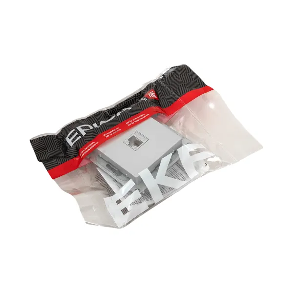 Механизм розетки RJ45 - 2шт, (cat5), алюминий Эпика EKF