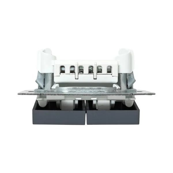 Механизм выключателя, двухклавишный, проходной, графит Эпика EKF