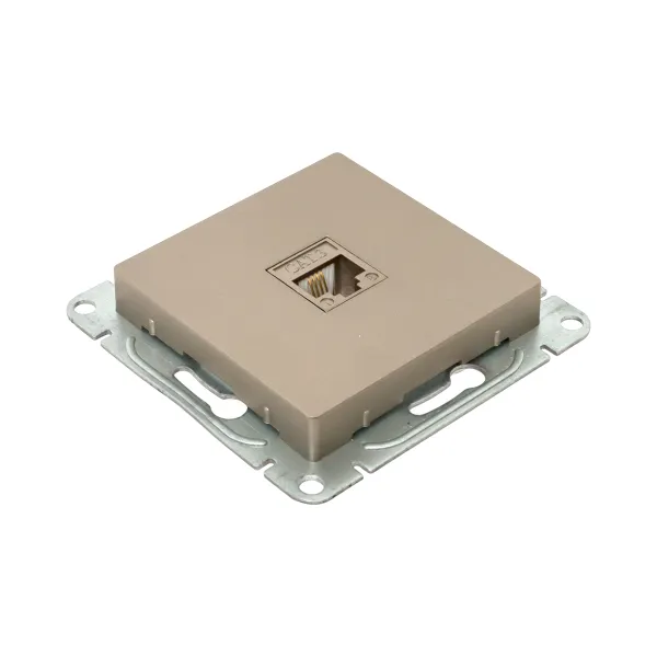 Механизм розетки RJ11, шампань Эпика EKF