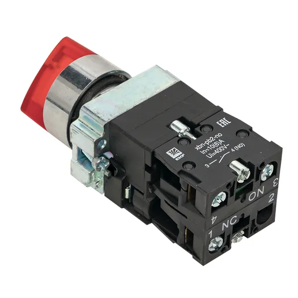 Переключатель BD33 3P c красной подсветкой 230В NO EKF PROxima