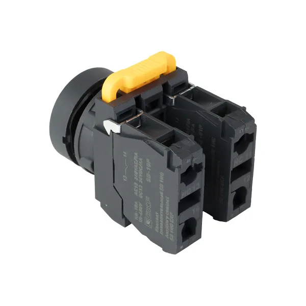 Кнопка SB-21 плоская без фиксации 1NO+1NС черная IP65 EKF