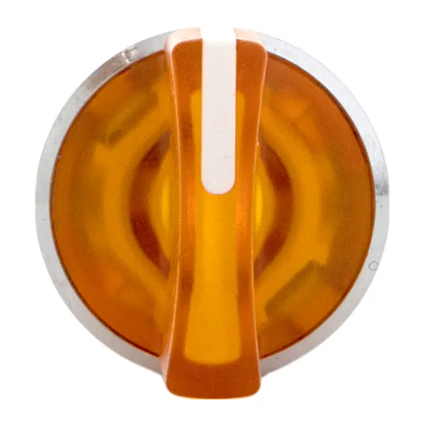 Исполнительный механизм переключателя ХB4 желтый на 3 положения с фиксацией, с подсветкой с короткой ручкой IP65 EKF