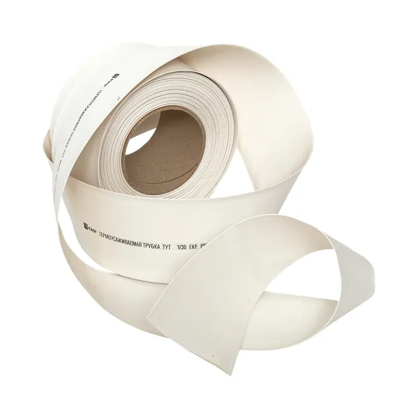 Термоусаживаемая трубка ТУТ нг 80/40 белая рулон EKF PROxima