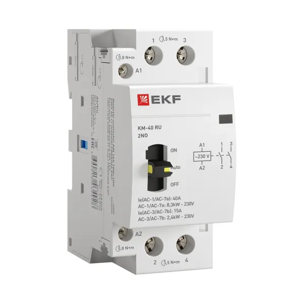 Контактор модульный КМ РУ 40А 2NO (2 мод.) EKF PROxima