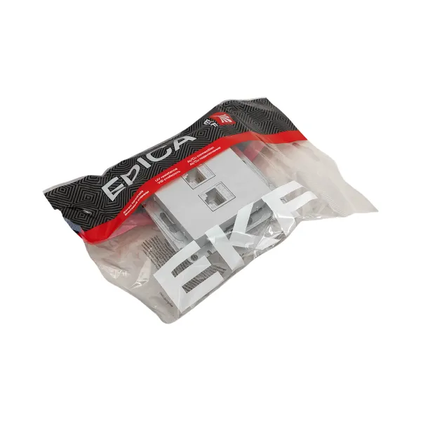 Механизм розетки RJ45 (cat5), алюминий Эпика EKF