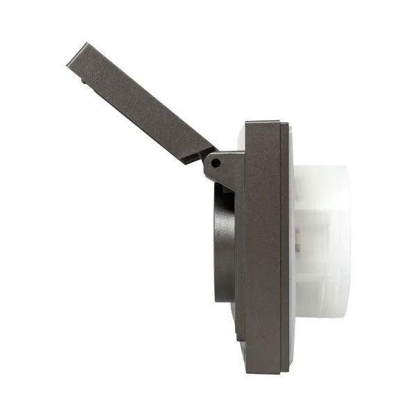 Механизм розетки двойной, 16А, IP44, с заземлением, со шторками, с рамкой, с крышками, мокко Эпика EKF