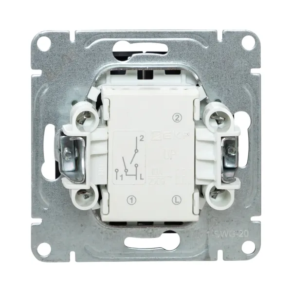 Механизм выключателя, двухклавишный, графит Эпика EKF