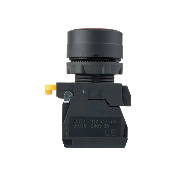 Кнопка SB-31 плоская с фиксацией 1NO+1NС красная IP65 EKF