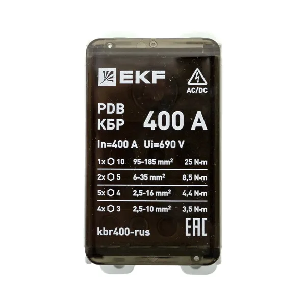 Клеммный блок распределительный КБР 400A EKF
