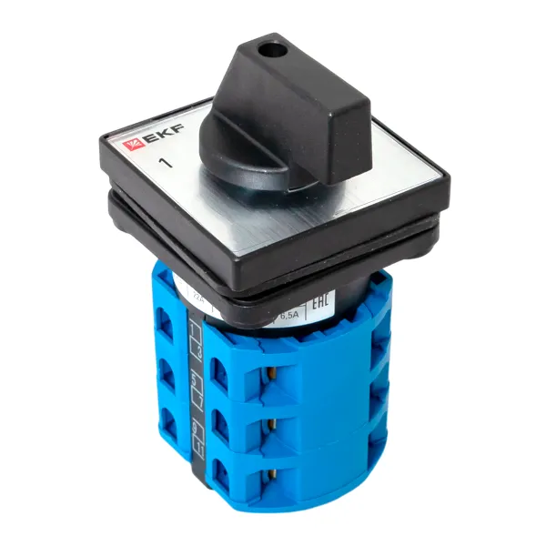 Переключатель кулачковый ПК-1-23 25А 3P «1-0-2» IP65 EKF