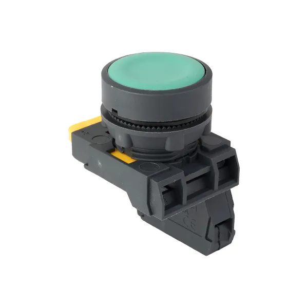 Кнопка SB-21 плоская без фиксации 1NС зеленая IP65 EKF