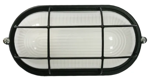 Светильник BLS-1402 черный/овал решетка 60Вт IP54 EKF Basic