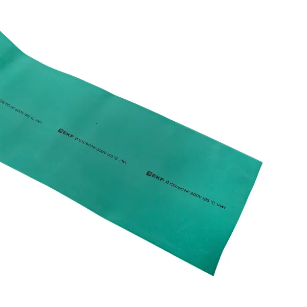 Термоусаживаемая трубка ТУТ нг 120/60 зелёная рулон EKF PROxima