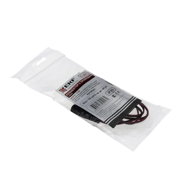 Коннектор для соединения LED-ленты шириной 10 мм (тип 3528, 5050) с источником питания (серия FD-E) (уп./5шт) EKF Proxima